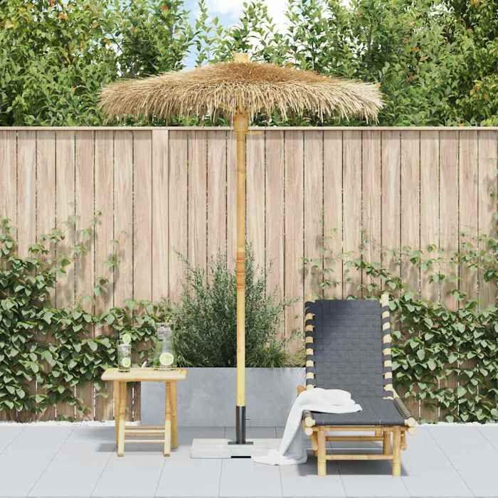 VidaXL Parasol Tiki avec auvent en feuille de bananier 150 cm bambou, parasol de jardin, parasol d'extérieur, parasol de 4108222