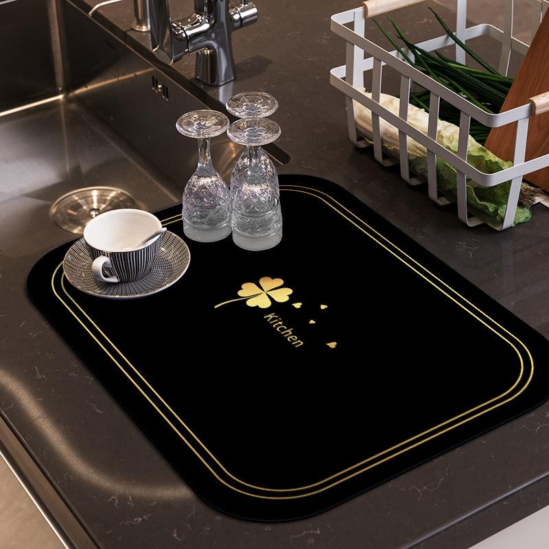 2 шт. Коврик для слива воды на кухне, поглощающий воду, для бытовой кофемашины, противоожоговый и нескользящий коврик для стола