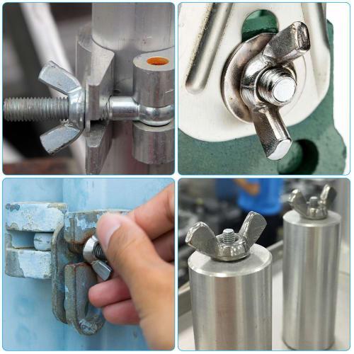 PATIKIL M6 Wing Nuts, 304 Stainless Steel, Smooth Finish, for Fastening Parts, Repair, Manufacturing, and Engineering, 8 Pieces