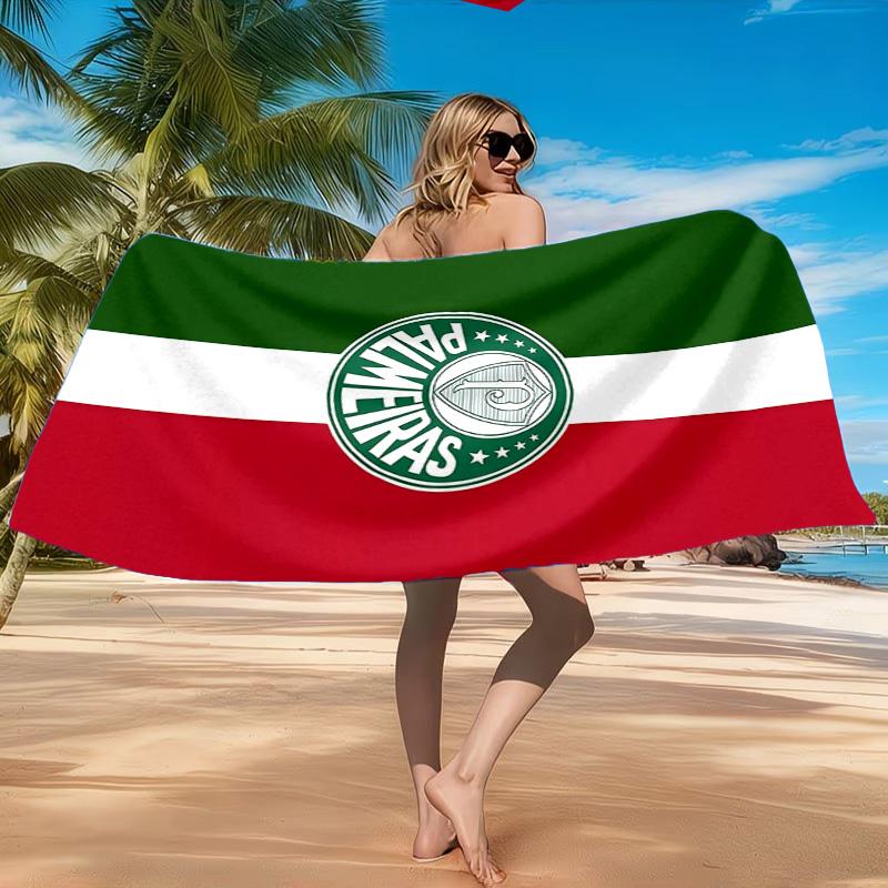 Fc Crest Design Printed Microfiber Beach Towel, Soft And Absorbent, Quick-Dry, Ideal for Summer Travel, Beach Essential, Swimming Pool