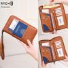 RFID Anti-Magnetic Zipper Passport Wallet: Multi-Function ID & Ticket Holder
