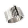Steel Ring 'Chorégraphie' Black Silver