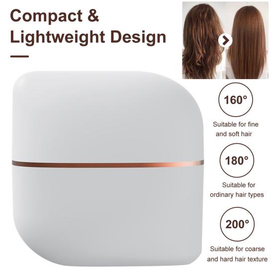 Мини-щетка-выпрямитель для волос, 3 регулируемых температурных режима, перезаряжаемая, портативная, дорожная, легкая, быстрый нагрев, горячая расческа, электрическая щетка для укладки волос
