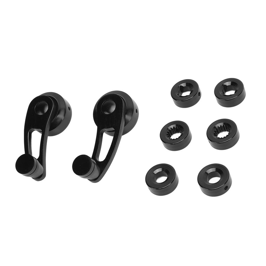3 Inch Car Door Crank Handle Black Aluminum Alloy Comfortable Grip Auto Retro Door Handles Set Replacement for Mustang