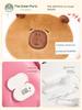 Theegreenparty Khaki Capybara Apple Dolphin Electric Hot Water Bag Explosion-Proof Heating Pad Cute for Girls Hand Warmer