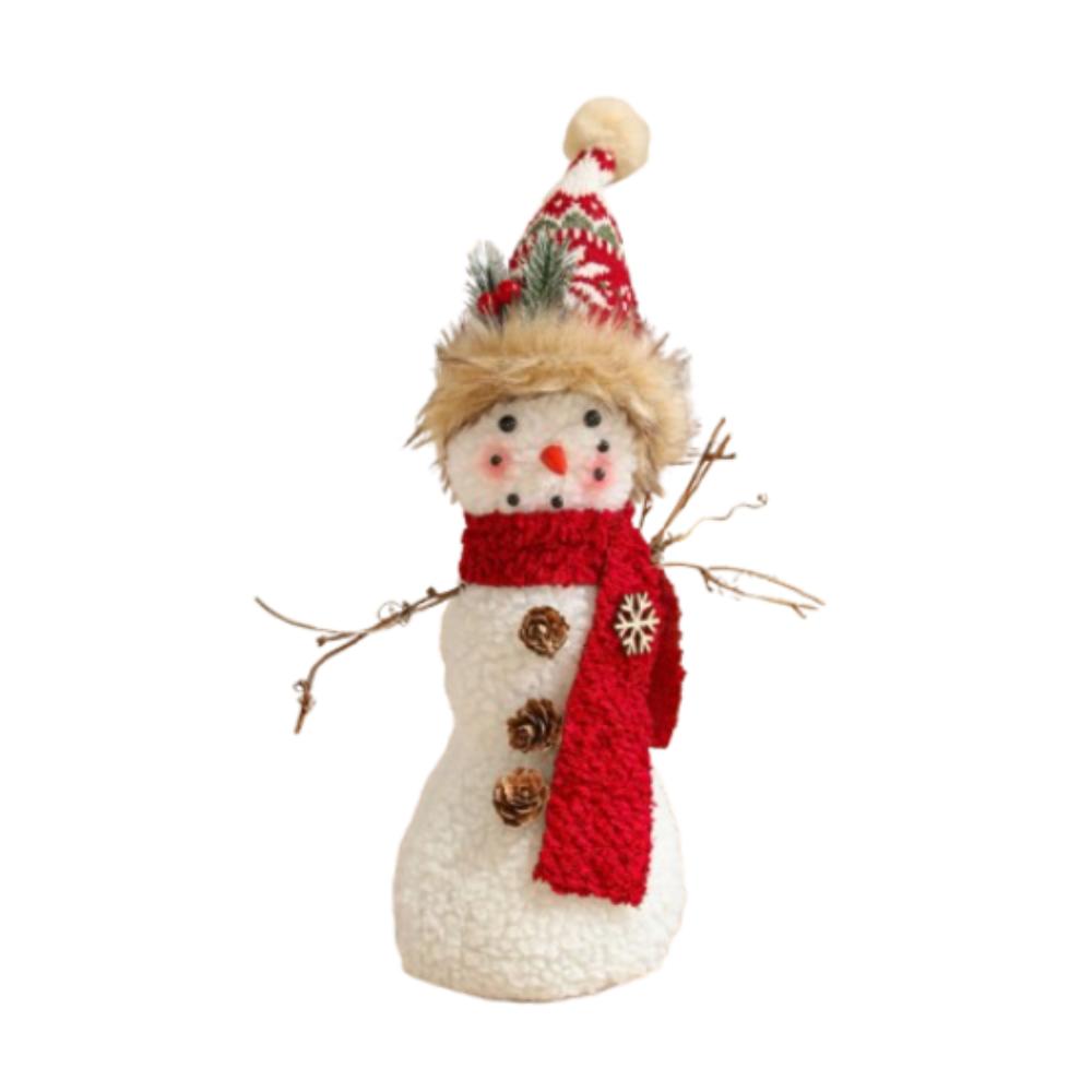 Cute Long Legs Snowman Ornaments Cartoon Plush Snowman Doll Toy Shopping Mall Hotel