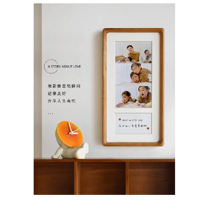 Solid Wood Rounded Corner Triple Photo Frame Elegant Picture Frame Couples' Wedding and Bridal Photos Stylish Display Home Décor