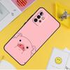 Cartoon Pig Case For Samsung Galaxy A55 A35 A25 A15 A51 A71 A12 A32 A52 A13 A33 A53 A14 A34 A54 Coque