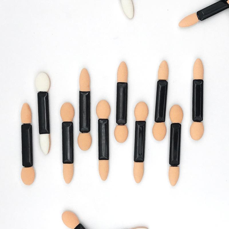 5.5cm Dual-Ended Eyeshadow Sponge Stick with Large & Small Latex Heads for Eyeshadow and Nail Art Blending. Disposable Brush Stick.