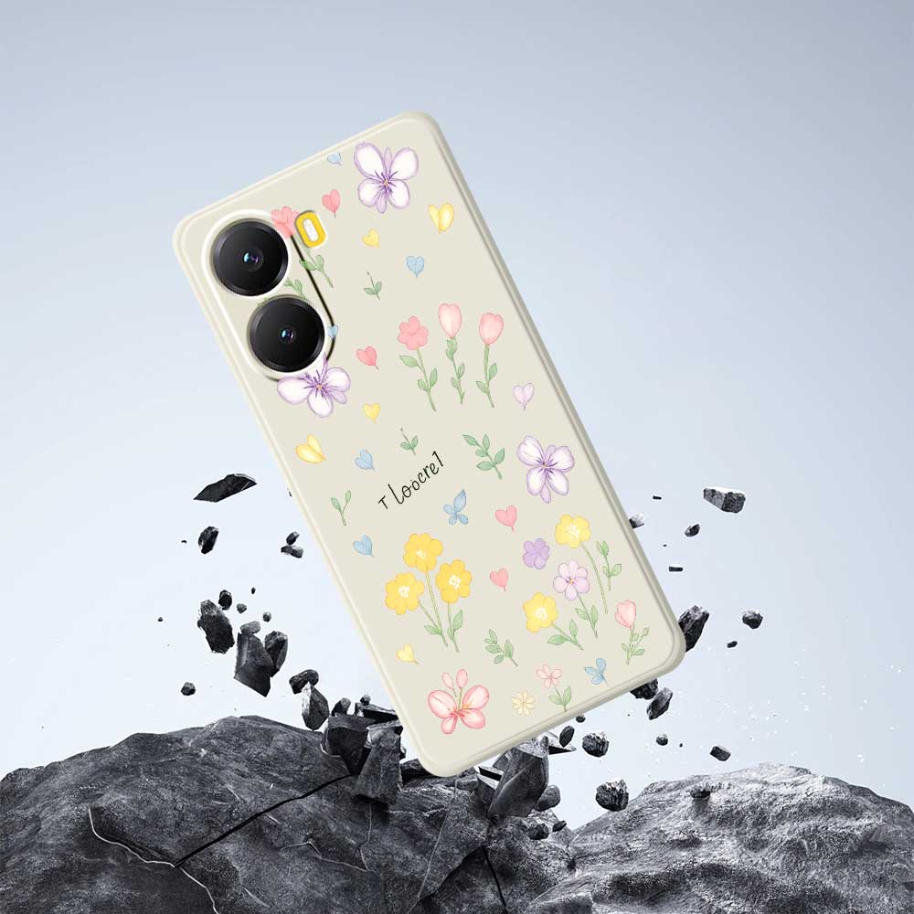 For Xiaomi Redmi Turbo 4 5G/Poco X7 Pro 5G Case Small Flowers Pattern Printing Straight Edge TPU Phone Back Cover