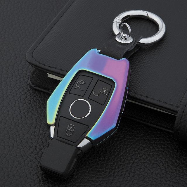 Для Mercedes Benz W204 W212 C180 GLK300 CLS CLK CLA SLK CSE Class Remote Smart Car Key Case Cover Сумка для набора ключей из цинкового сплава