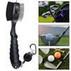 Golf Club Brush Golf Club Cleaning Tool with Retractable Zip-line And Aluminum Carabiner Golf Club Cleaner Accessory