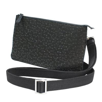 Сумка через плечо Inden Sacoche Crossbody из оленьей кожи Черный x Черный лак с узором «Стрекоза» [Indenya] 6614-01-008