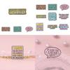 Colorful Creative Inspirational Letter Brooch Geometric Design For Fashion Accessories