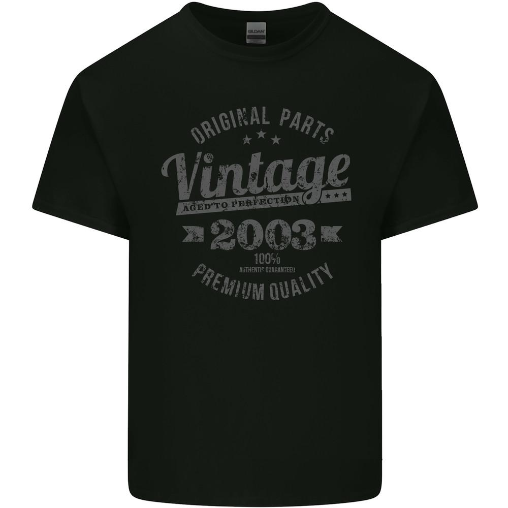 Vintage Year 22nd Birthday 2003 Mens Light Cotton T-Shirt Black Unisex T-Shirt