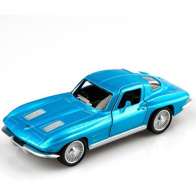 Масштаб 1/36, литые под давлением модели автомобилей Chevy Corvette 1963 года, игрушечные машинки с откатным механизмом, автомобили, подарки для мальчиков и девочек