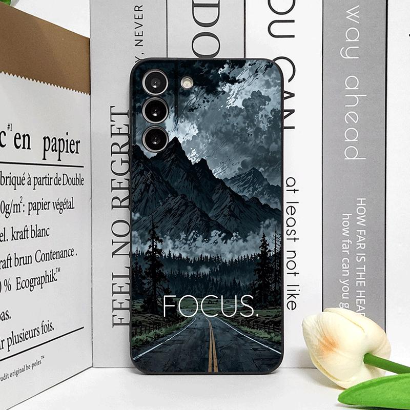 Винтажный чехол для телефона с лесным пейзажем и горным пейзажем со снегом для Samsung Galaxy S25 S24+ S23 Ultra S22Plus S20 S21 FE M53 M34