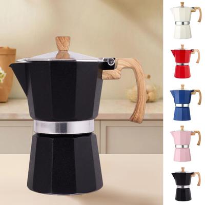 Кофеварка Moka Pot Espresso, легко моющаяся кофеварка для плиты, алюминиевый итальянский дизайн