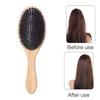 Boar Bristle Hair Brush For Women Men Kid Soft Natural Bristles Brush For Thin Hair Simulated Shine Texture Bamboo Comb