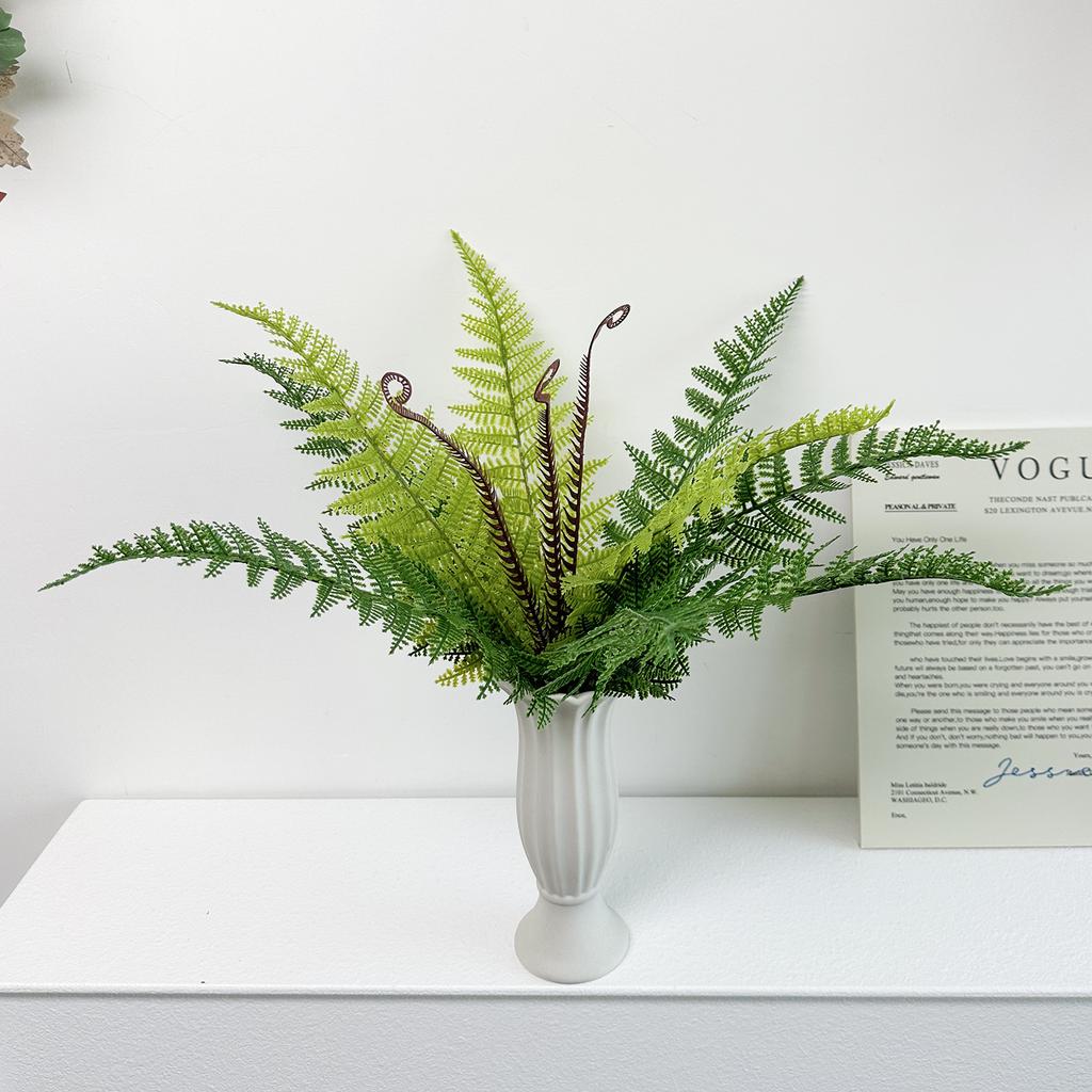 Artificial Plant Feel Soft Glue Giant Fern Leaves Persian Fern Plant Wall Fake Flower Green Plant Decoration