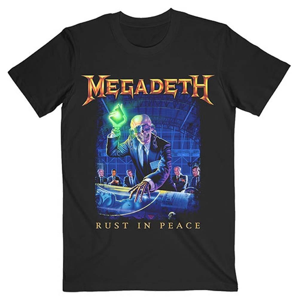 Megadeth Rust In Peace Tracklist (Back Print) Slim Fit T-shirt Medium Unisex T-Shirt