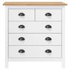 VidaXL Buffet Commode Storage Furniture with 5 Drawers Side Cabinet Storage Cabinet Interior White 79x40x80 Cm 288918