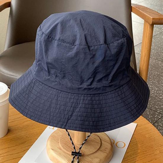 Летняя шляпа унисекс с пряжкой, водонепроницаемый купольный верх, ветрозащитный ремешок на шнуровке, защита от солнца, защита от ультрафиолета, однотонная кепка для отдыха на открытом воздухе, рыбалка, кемпинг
