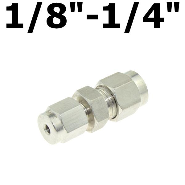 Compressor Fitting Reducer Union 1/8" 1/4" 1/2" 6mm 8mm 10mm 12mm OD Pipe Ferrule Tube Coupler Connector Stainless Steel 304