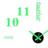 Acrylic Luminous Wall Clock Stickers 3 Clocks Glowing Non Ticking Frameless for Living