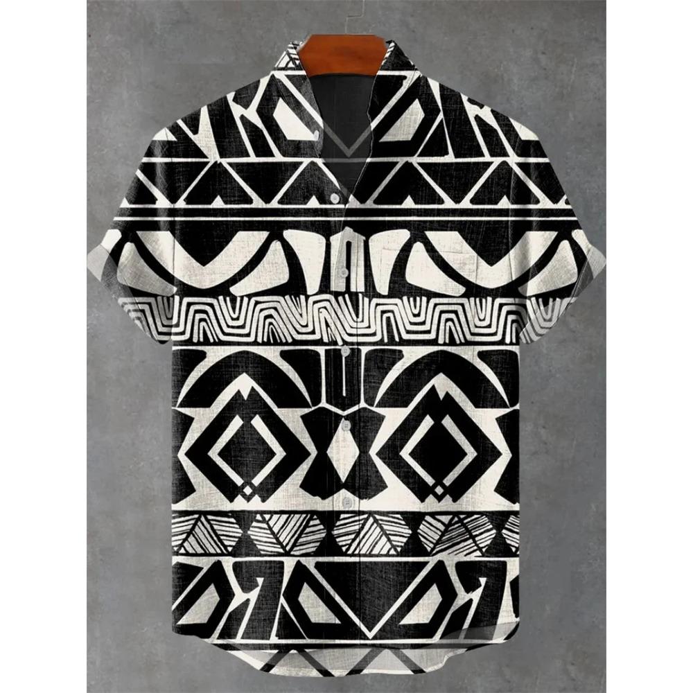 Мужская удобная дышащая повседневная рубашка с коротким рукавом в полоску с 3D-печатью на пуговицах Модная мужская рубашка Camisas Hombre Абстрактная
