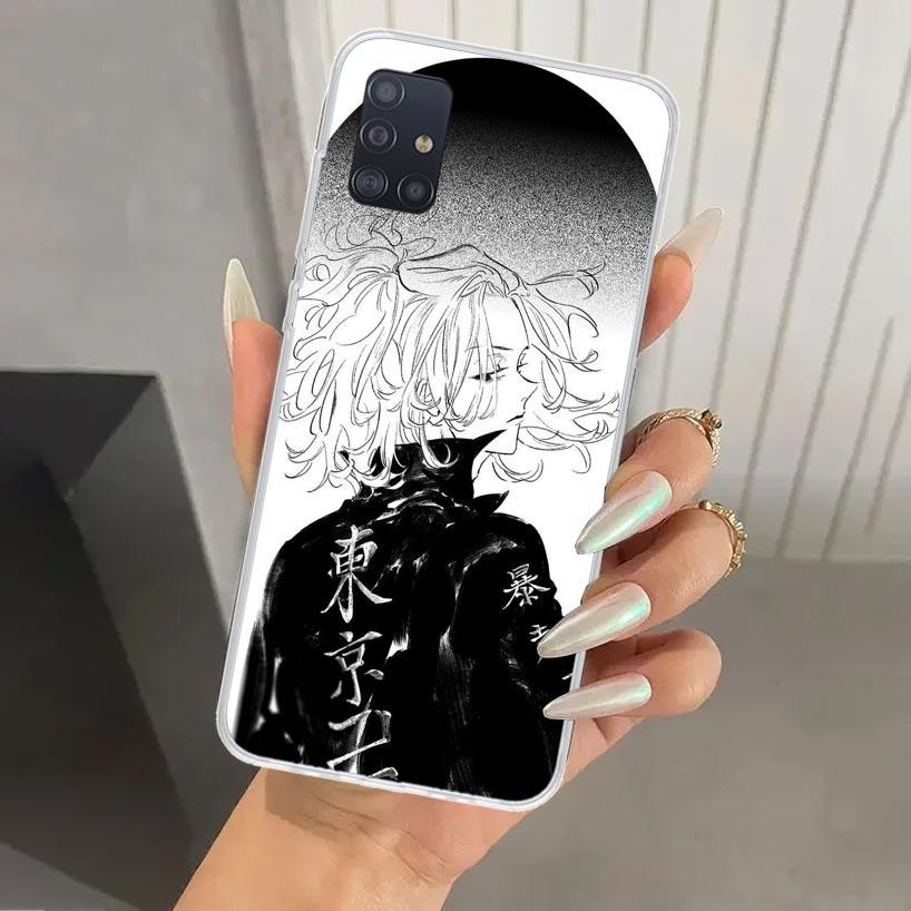 Черный Аниме Чехол для Телефона Tokyo Aevengers для Samsung Galaxy A52 A32 A22 A12 A02S A50S A30S A10S Note 20 Ultra 10 Plus S10 A31 A20