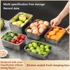 Stainless Steel Food Crisper Sealed Leak-Proof Box Refrigerator Freezer Storage Box Bento Organize Box