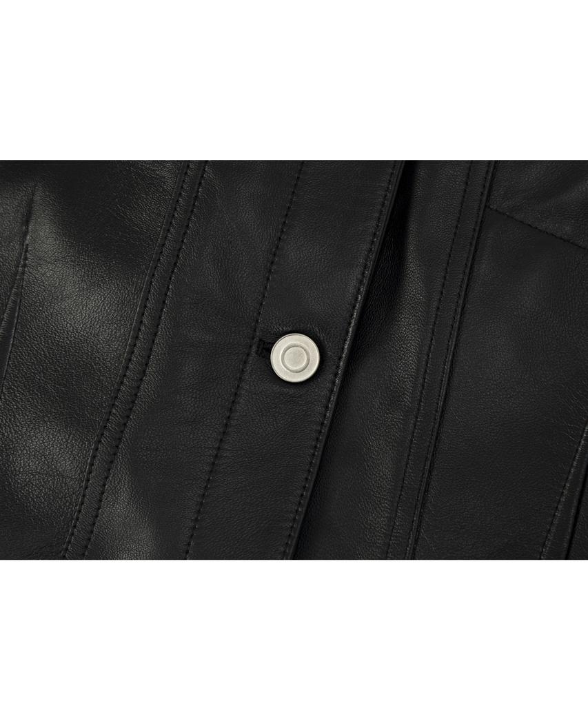 Bttb Real Leather Butt Jacket (Deep Black)