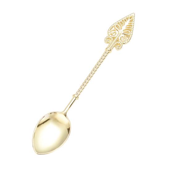 Jam Spoon Heat Resistant Hollow Out Multifunctional No Odor Comfortable Grip Dinning Vintage Flower Carving