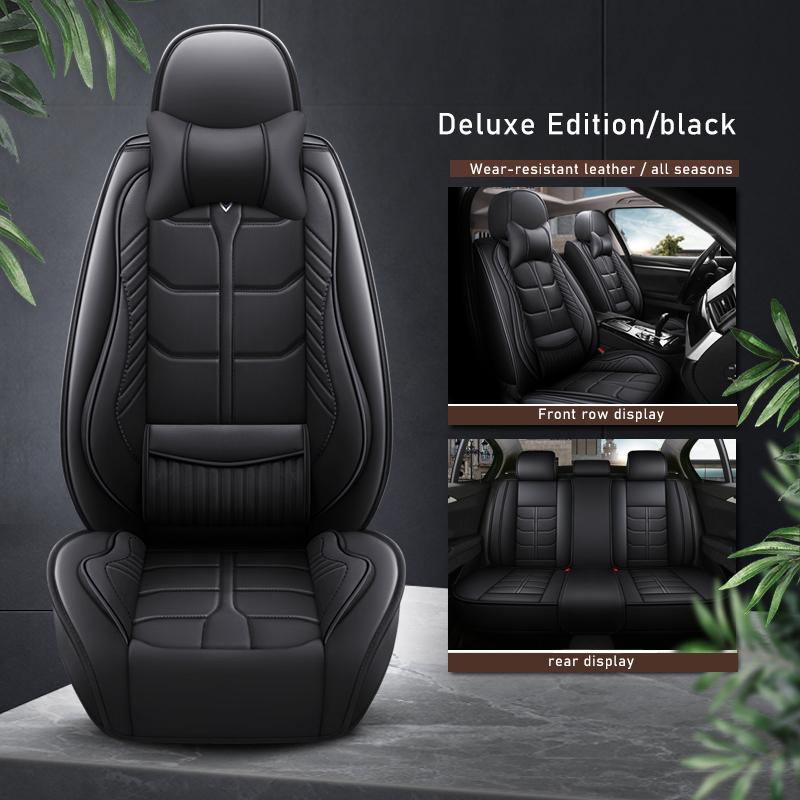 ZHOUSHENGLEE Leather Car Seat Covers For Skoda Octavia A5 Fabia Karoq Rapid Super Kodiaq Yeti All Models Car Accessories