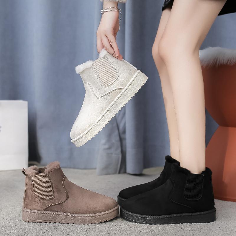 2024 New Women's Snow Boots Comfortable Warm Plush Ankle Boots Women Classic Thickened Fluff Winter Ladies Shoes Chunky Boots Woman