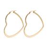 Fashion Heart Stainless Steel Big Hoop Earrings for Women 30 To 60mm Statement Simple Party Girl Gift Jewelry