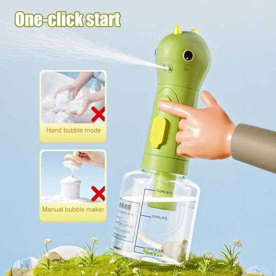 Электрический дозатор шампуня для ванны для собак и кошек в форме динозавра, держатель для мыла для собак 2 в 1, перезаряжаемая машина для вспенивания мыла для собак, для уборки