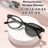 Luxury Photochromic Myopia Glasses for Women Cat Eye Sunglasses Fashion Color Changing Near Sight Eyewear Minus Sight Glasses