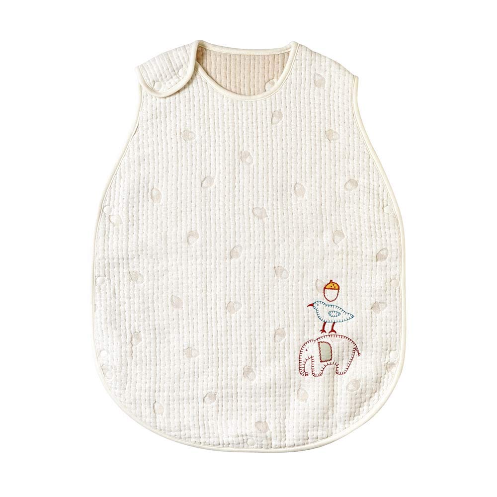 10mois Hoppetta Baby Gift Fluffy Gauze Kids Ages 64cm Length Bib Product 20271112 - Set (6-Layer Gauze) Sleeper, 100% Cotton, 2-7, Guri, + Baton,