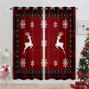 Рождественский лось С Новым годом Рождественская елка Красный Зеленый Детская Спальня Гостиная Домашний декор Шторы Рождество 2024