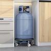 Подставка для газового баллона из нержавеющей стали с колесами, прочный многоцелевой держатель для баллона с пропаном, универсальная подставка для баллона