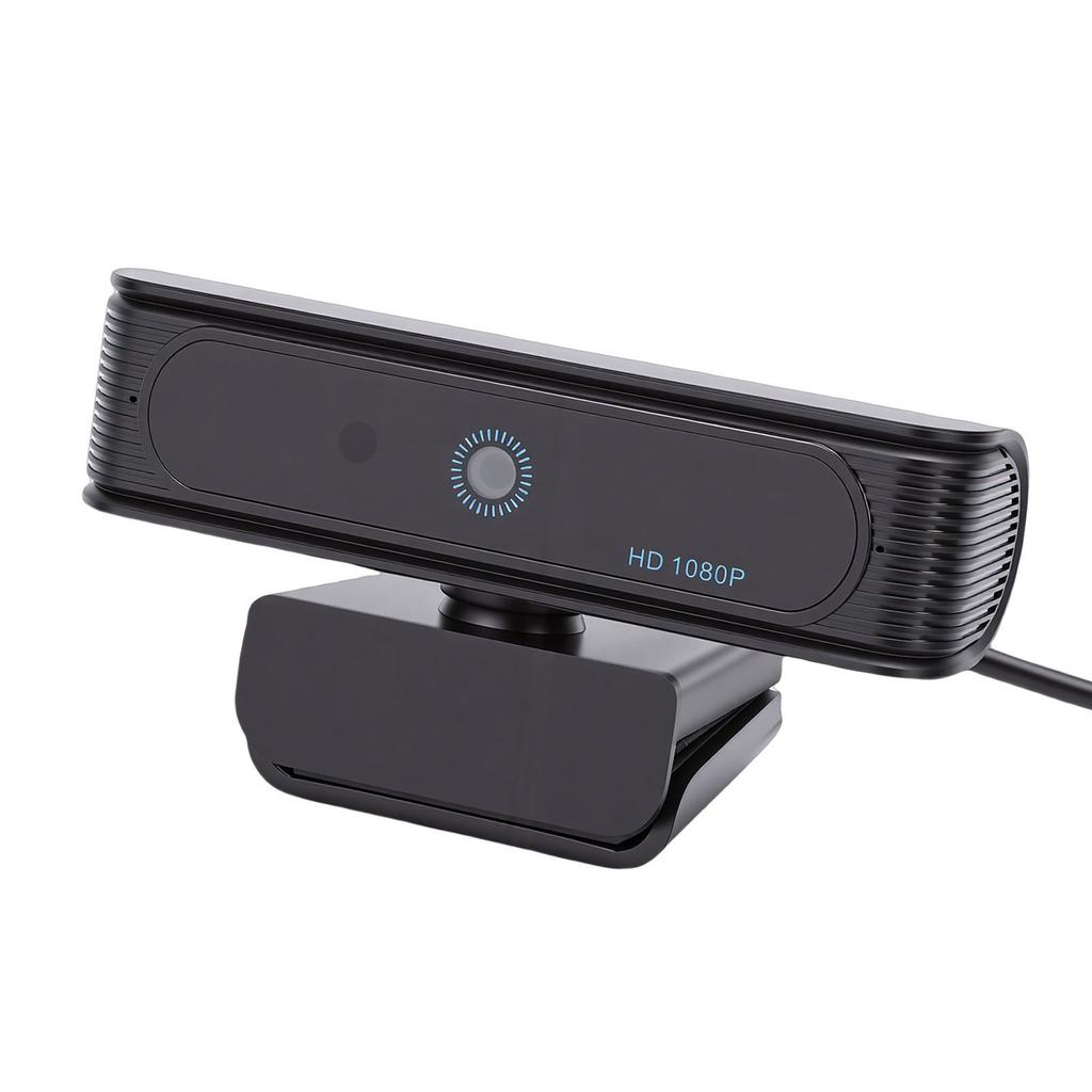 FHD 1080p Facial Recognition Webcam 2MP 30FPS Fixed Focus USB Webcam Built in Mic Support for Windows 11 10 Desktop