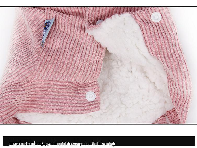 Утепленная вельветовая хлопковая куртка для щенков на осень/зиму - Плюшевая одежда для питомцев