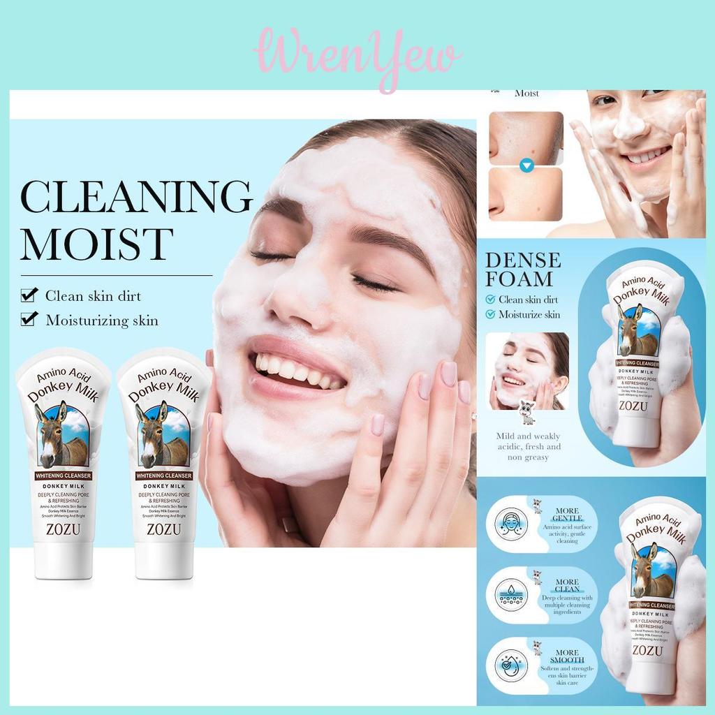 Premium Zozu Amino Acid Donkey Milk Facial Cleanser For Deep Clean Soft Skin