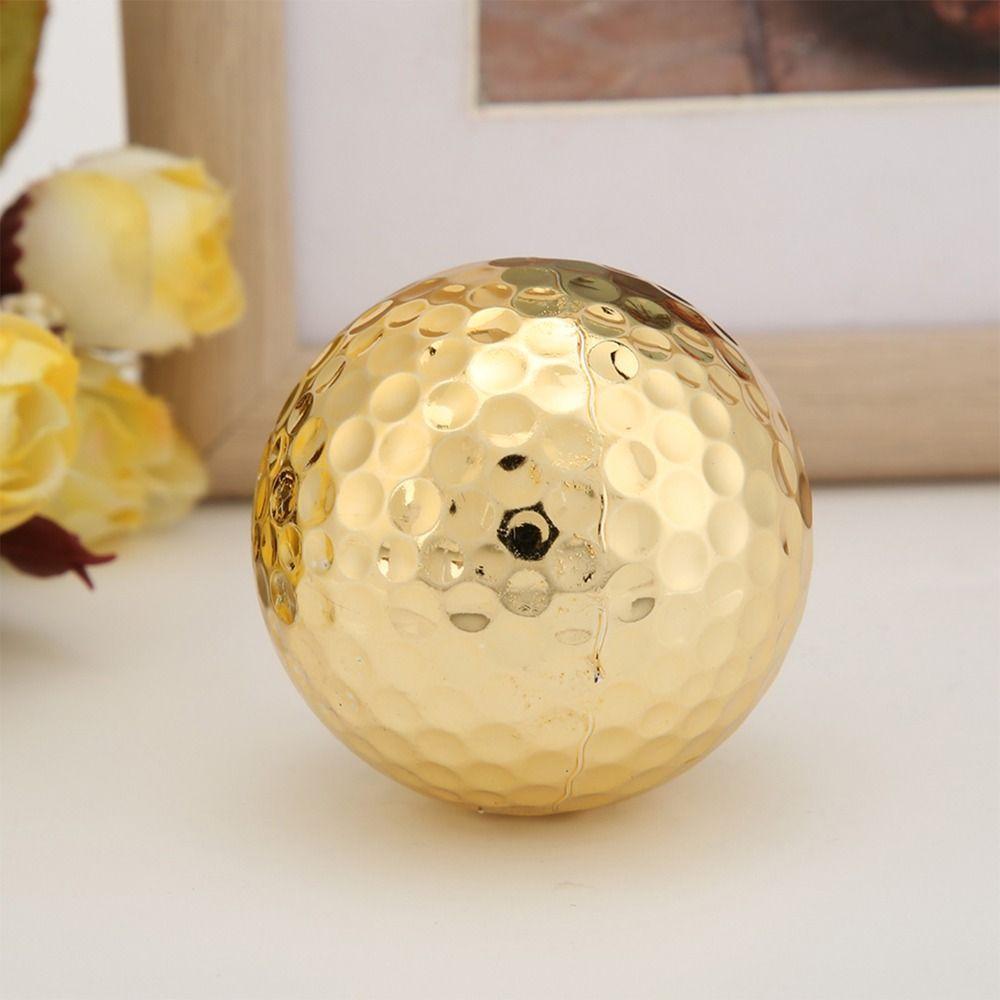 Golden Plating Golden Golf Balls Double Layer Gold Plating Golf Ball Golf Practice Range