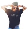 Womens BASIC WITCH T-Shirt Fashion HALLOWEEN Costume Slogan Girls SLANG