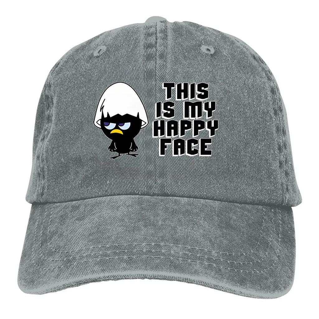 Стираная мужская бейсболка Happy Face Trucker Snapback Кепки Dad Hat Calimero Cartoon Animation Кепки для гольфа
