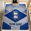 Custom Name Birmingham City Flannel Blanket, High quality Comfortable for All Seasons, Home Decor, Warmth and Comfort