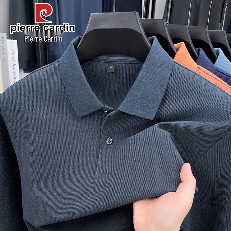 Pierre Cardin Мужская хлопковая рубашка-поло с длинным рукавом 100%